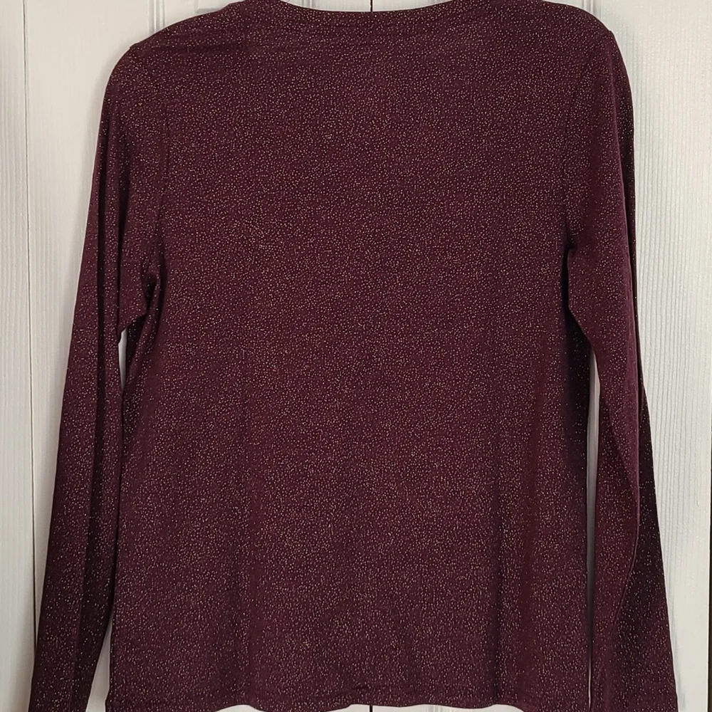SONOMA THE EVERY DAY TEE BY SONOMA SIZE SMALL PETITE BURGUNDY - Picture 3 of 8